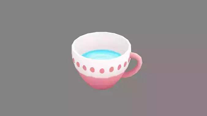 Cartoon pink water cup  - coffee cup