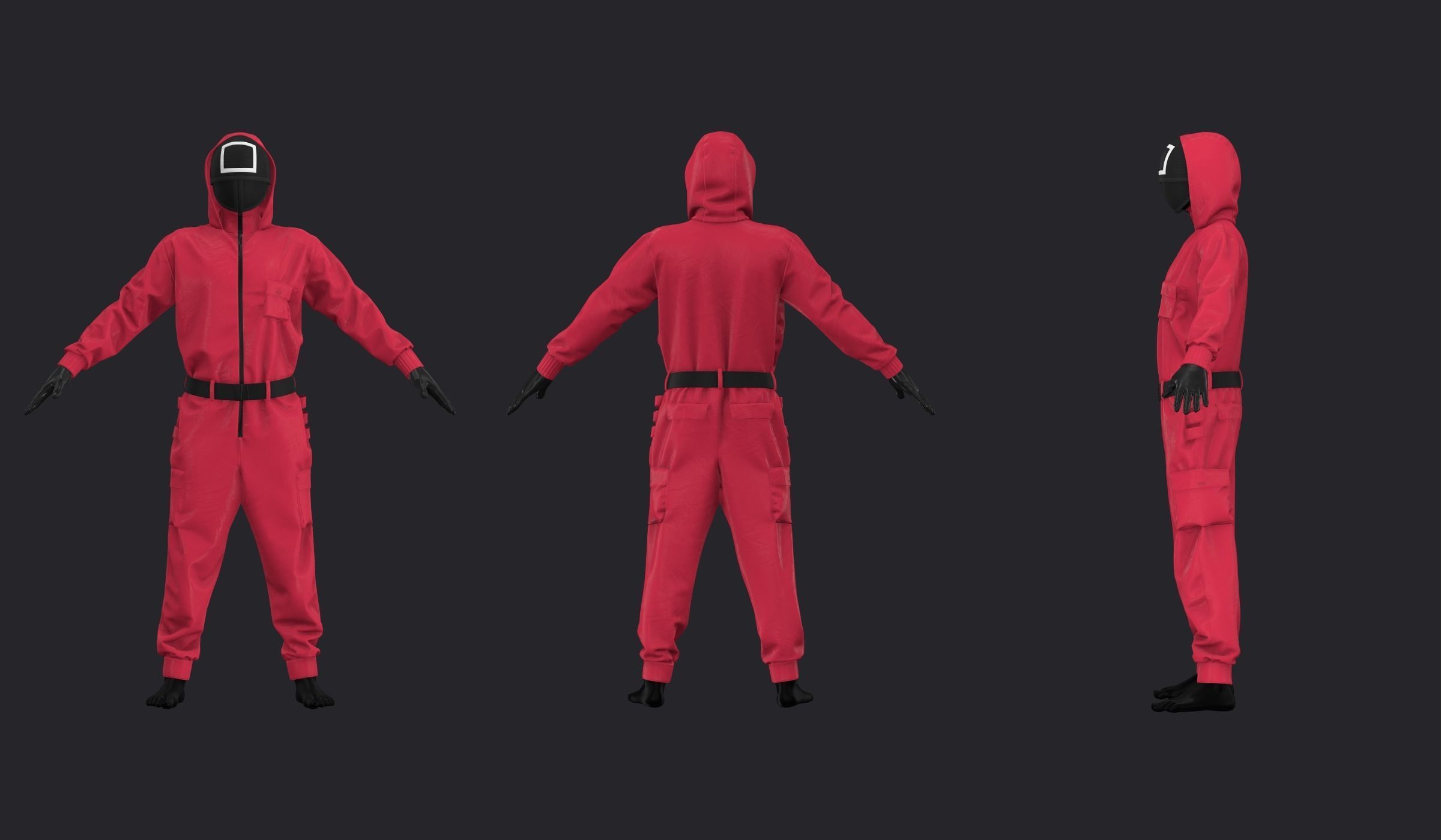 SQUID GAME JUMPSUIT genesis 8 highpoly 3D model_1