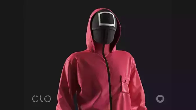 SQUID GAME JUMPSUIT genesis 8 highpoly 3D model SQUID GAME JUMPSUIT genesis 8 highpoly 3D model