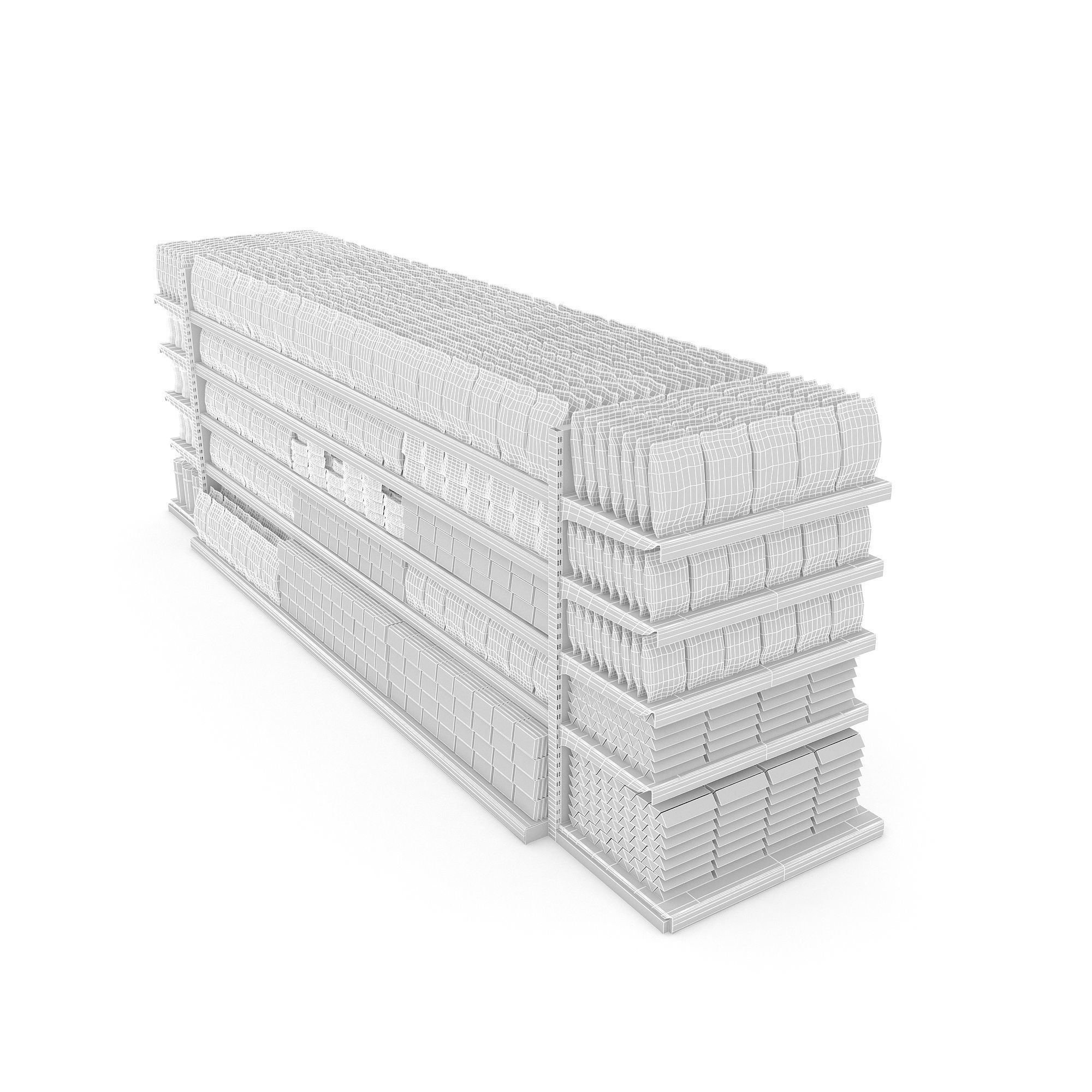 3D nuts and chips store model Low-poly 3D model_4