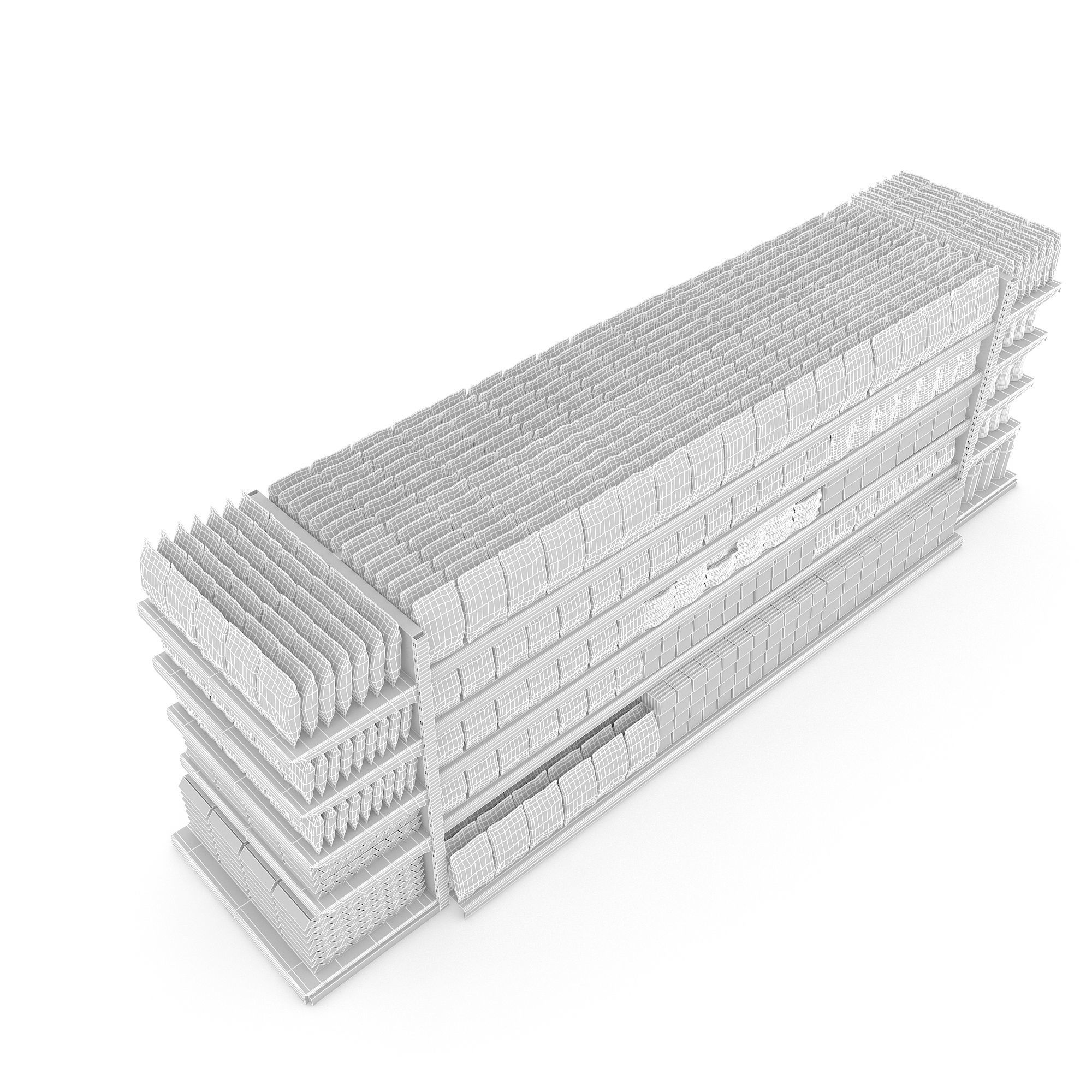 3D nuts and chips store model Low-poly 3D model_5