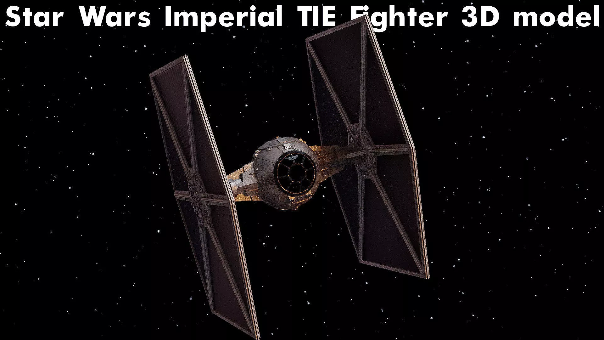 Star Wars Imperial TIE Fighter 3D model Low-poly 3D model