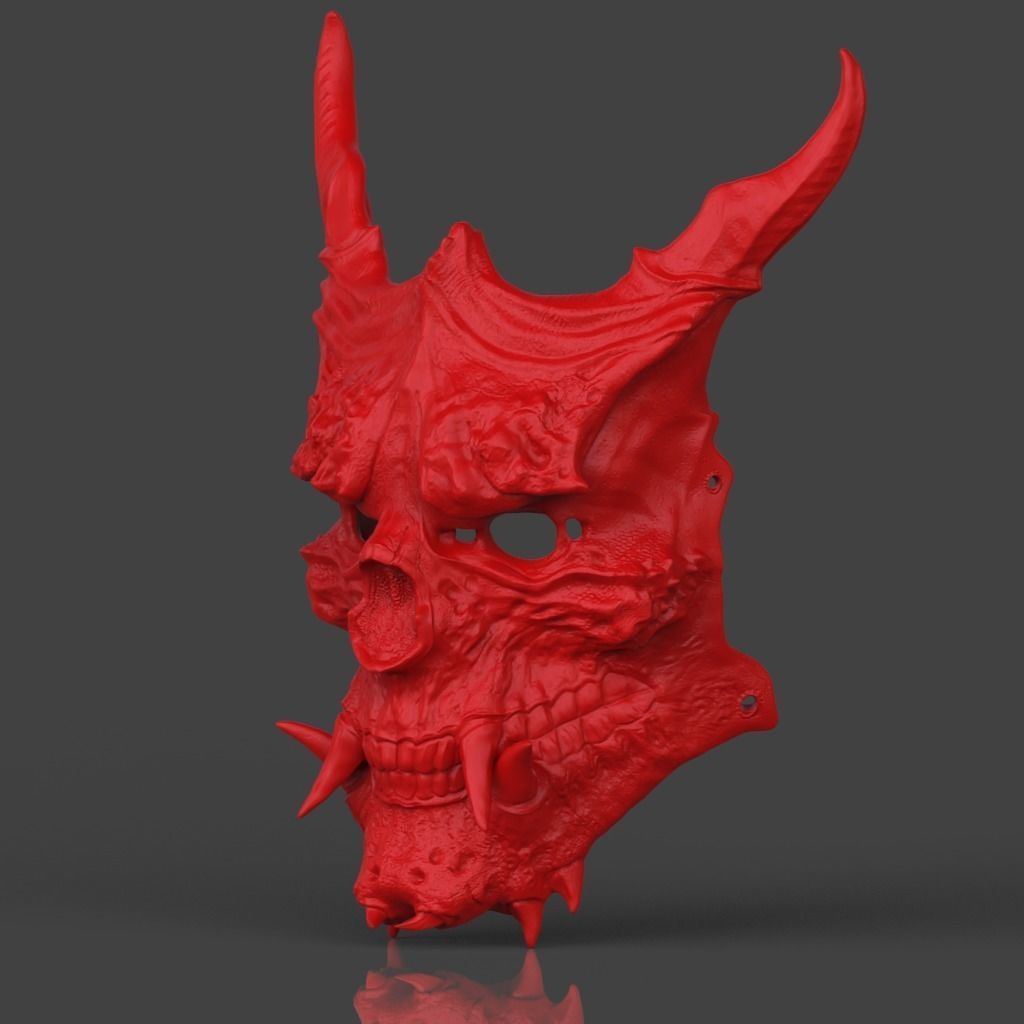 Oni Mask 3D print model_4