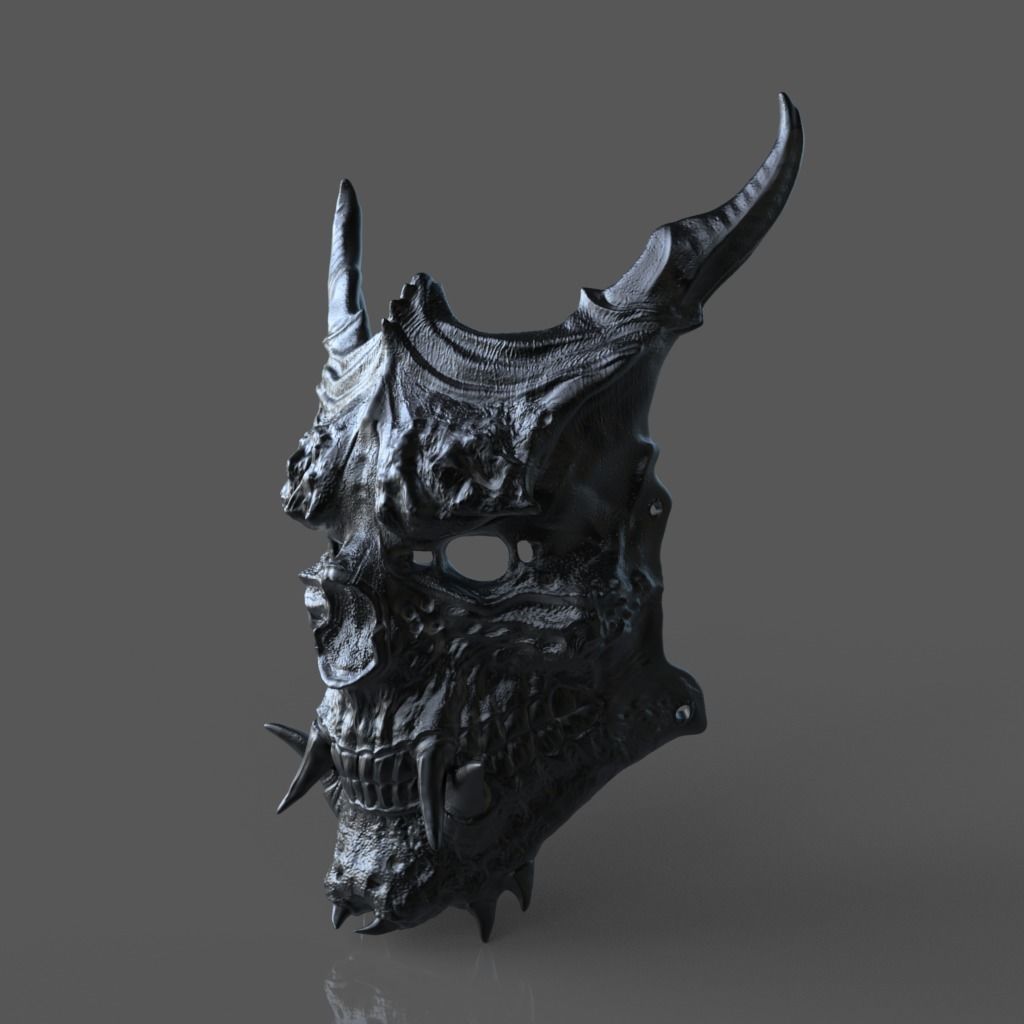 Oni Mask 3D print model_2