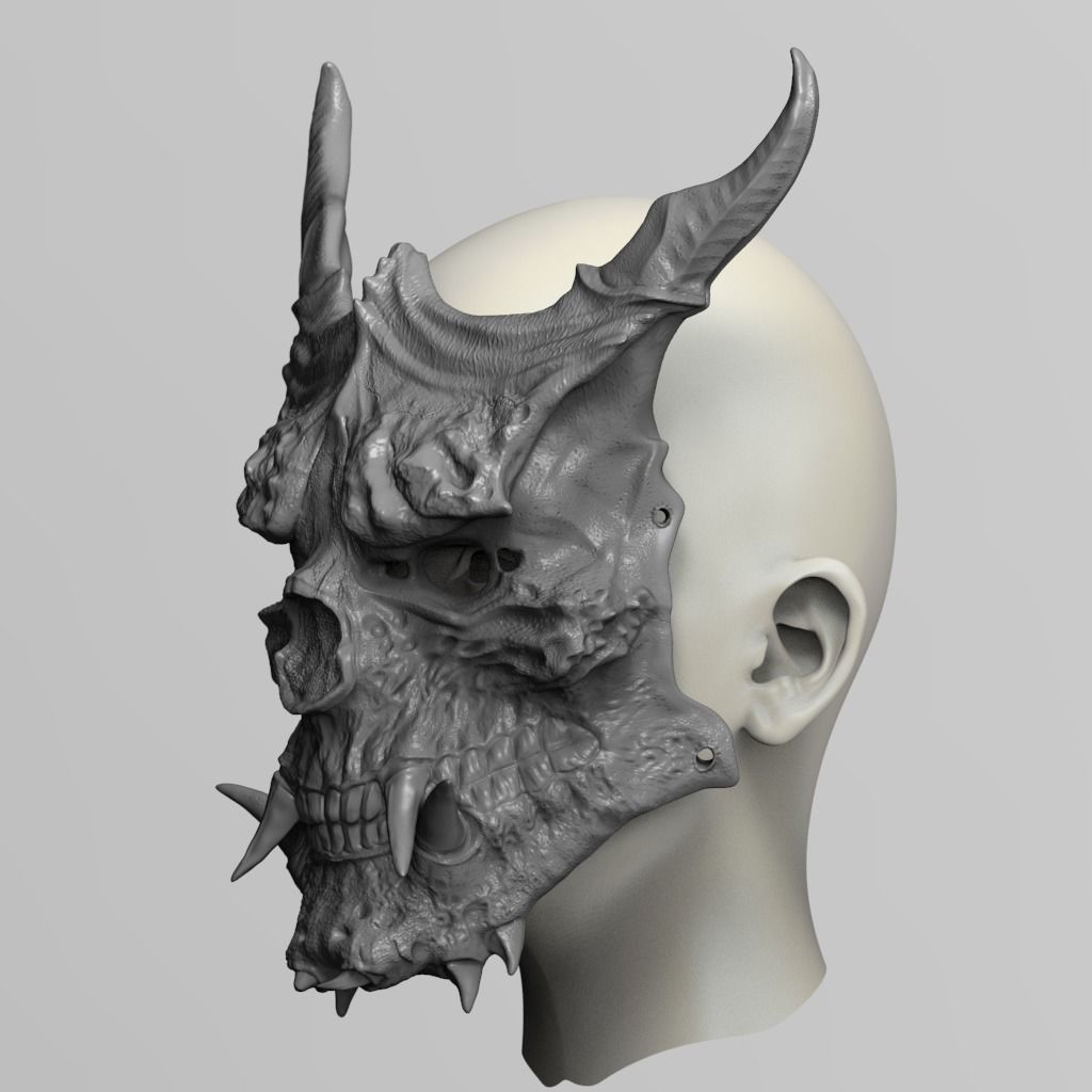 Oni Mask 3D print model_1
