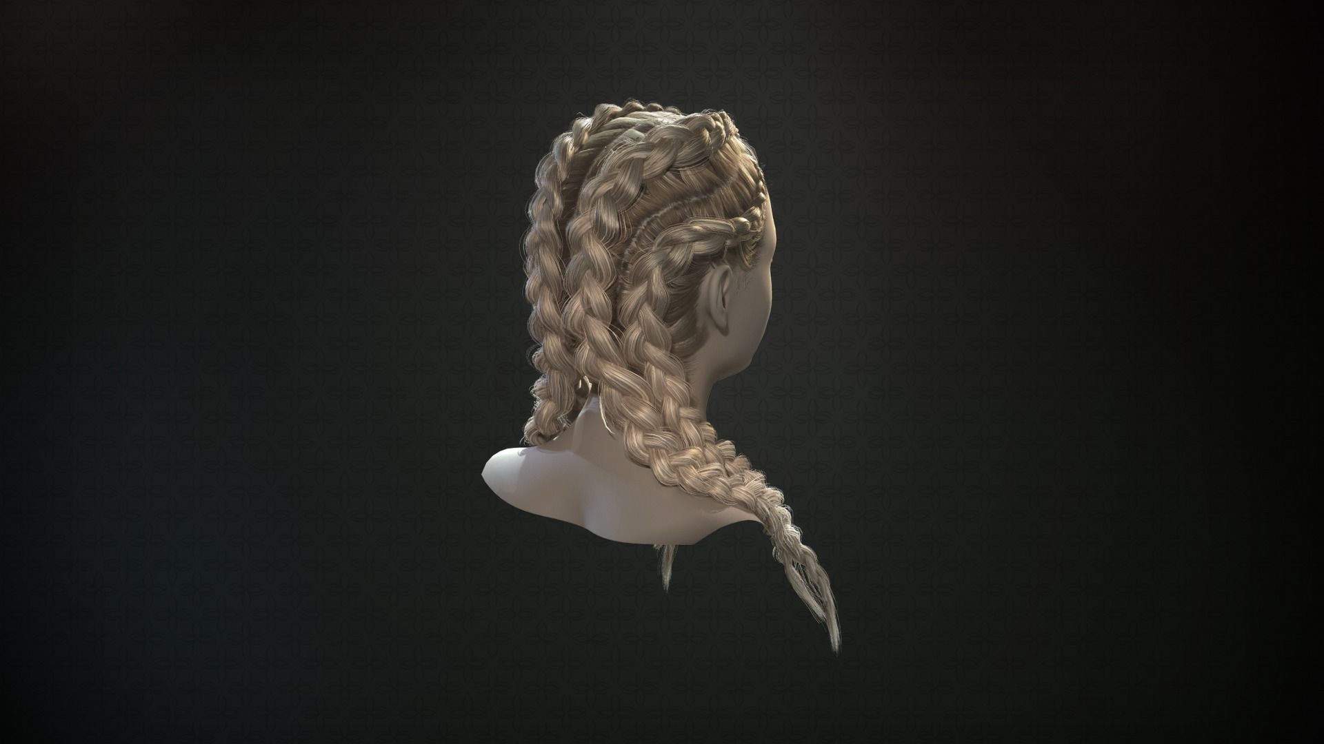 Realtime Braids Low-poly 3D model_2