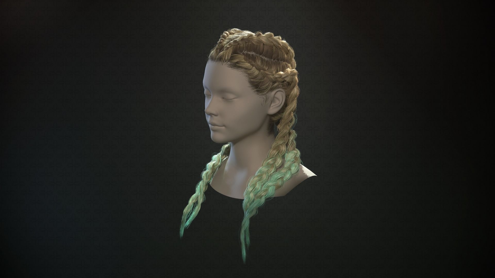 Realtime Braids Low-poly 3D model_4