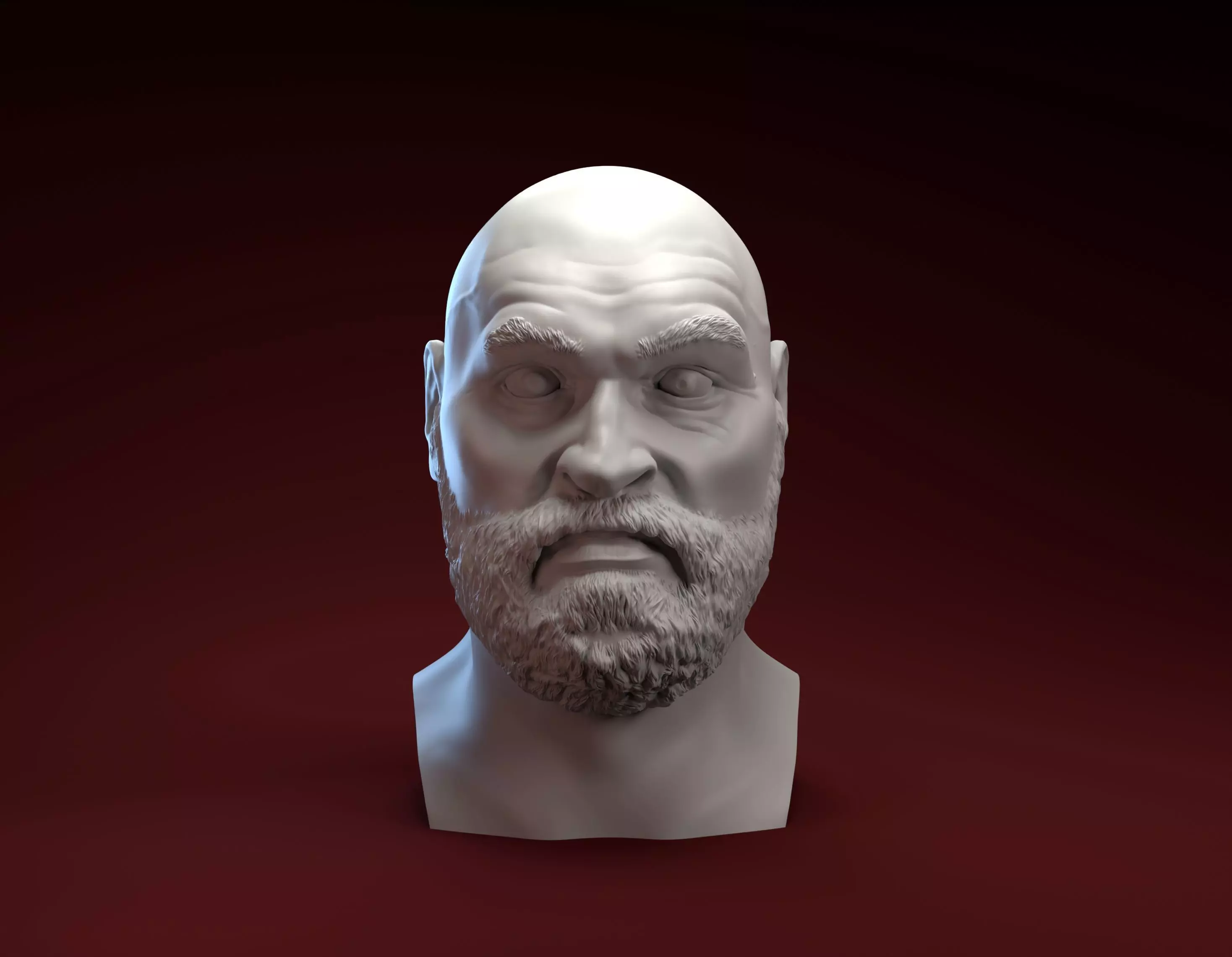 Tyson Fury boxing champion stare bust 3D print model