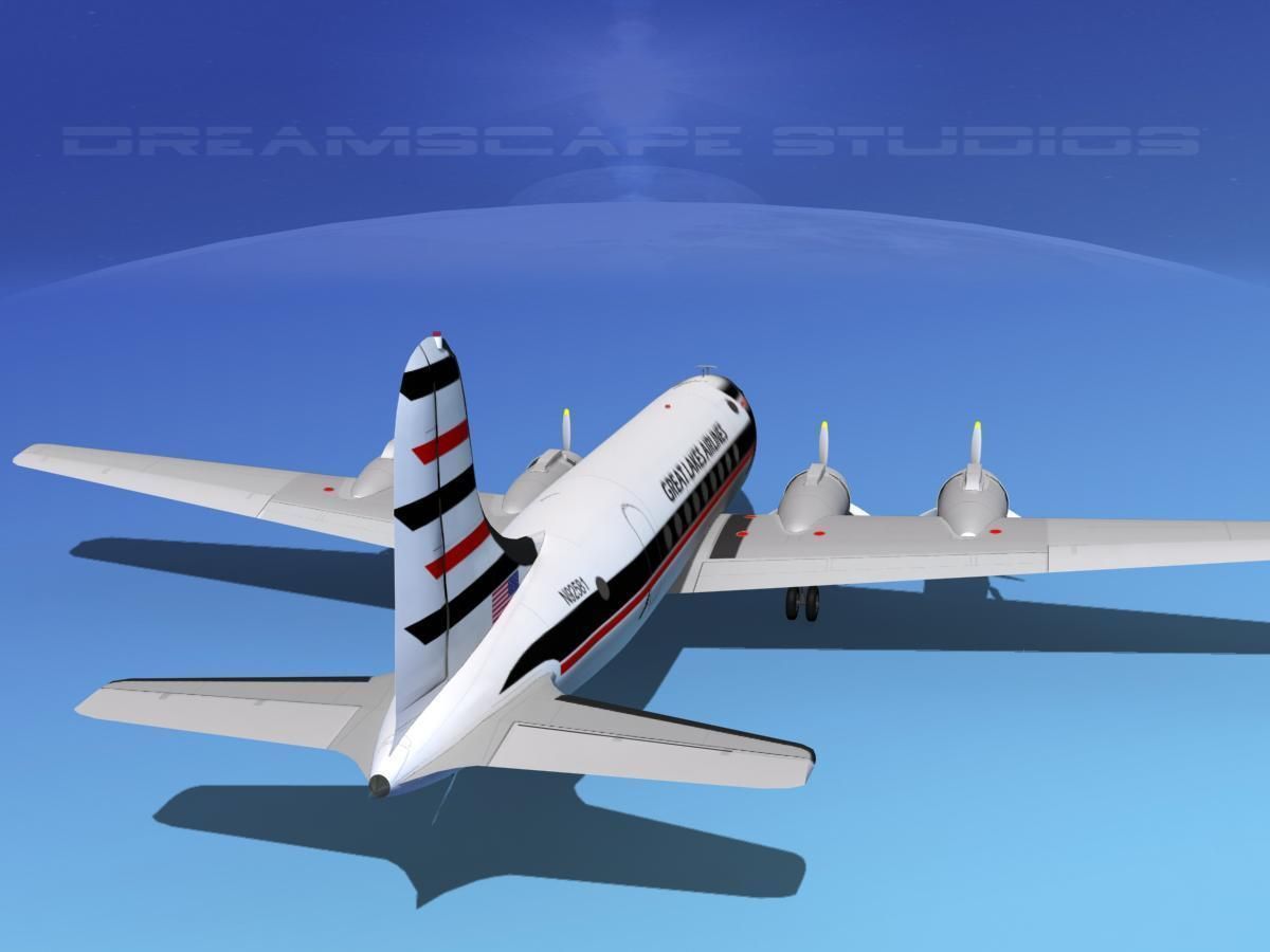 Douglas DC-4 Great Lakes Airlines 3D model_6