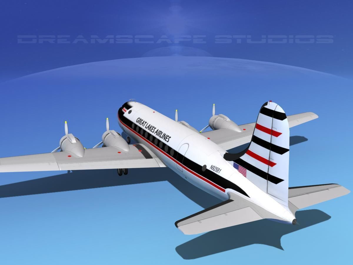 Douglas DC-4 Great Lakes Airlines 3D model_7