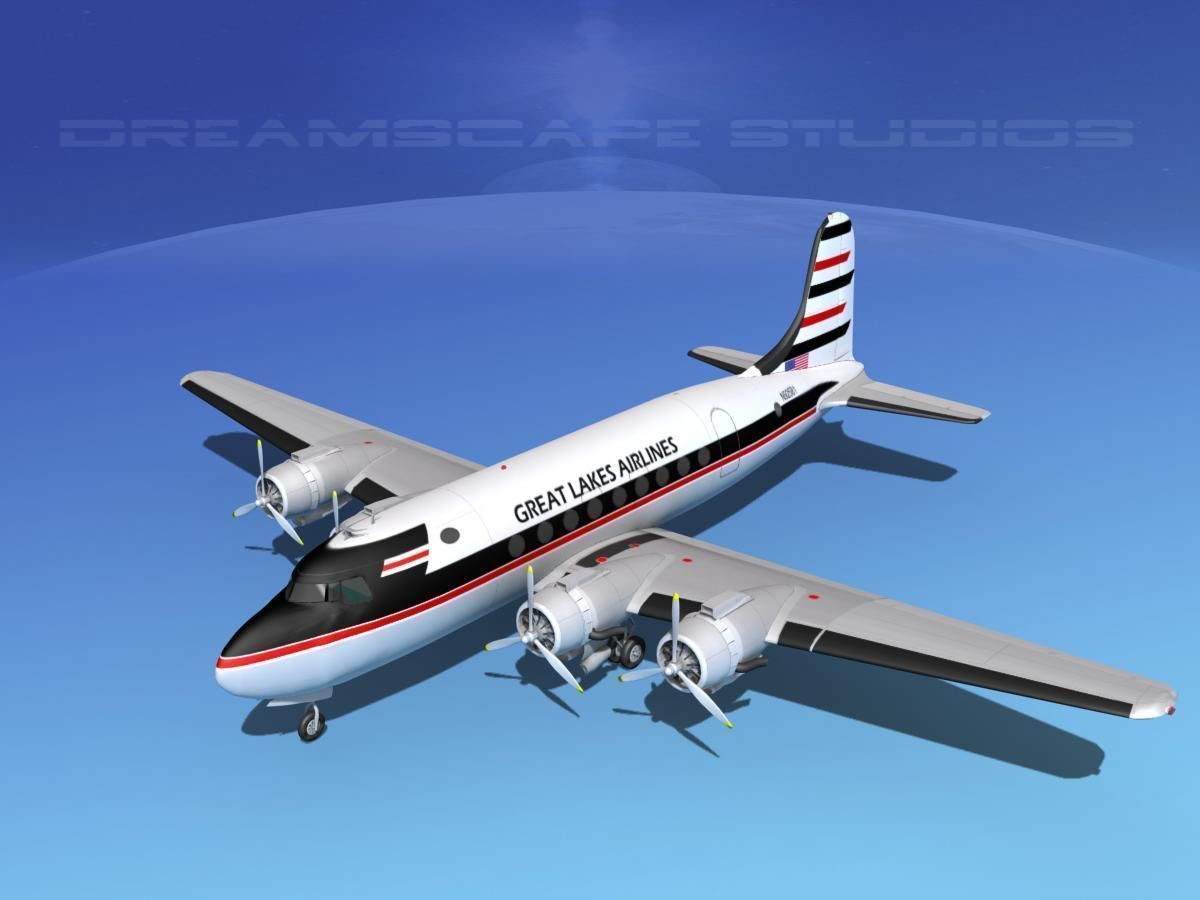 Douglas DC-4 Great Lakes Airlines 3D model_10