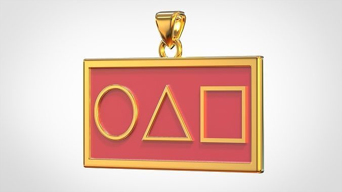 Squid Game Invitation Card Pendant 3D print model