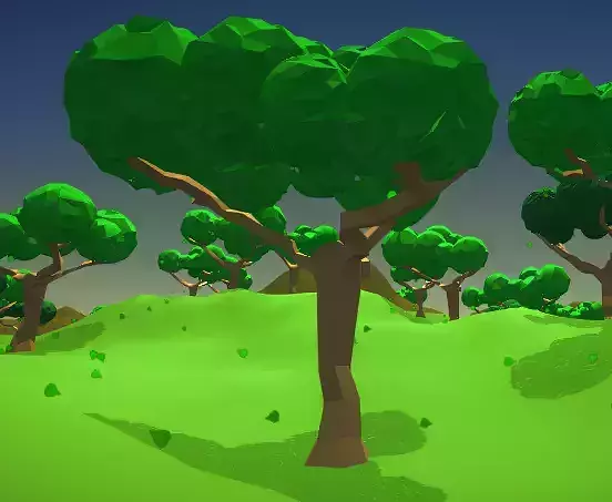 Low Poly Tree polygonal trees