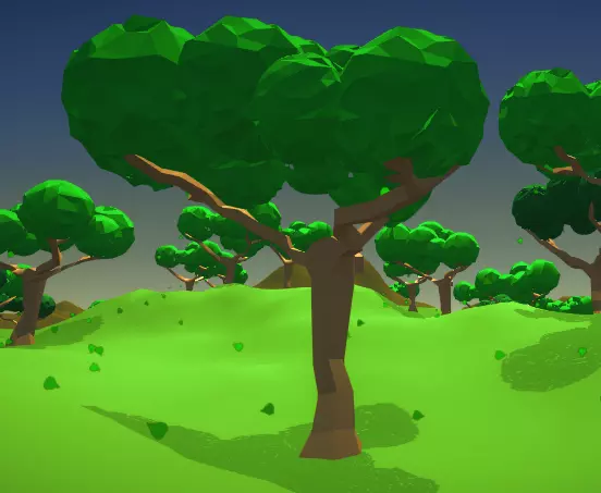 Low Poly Tree polygonal trees Free low-poly 3D model_0