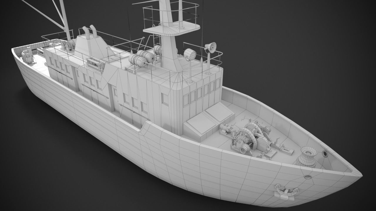 Old rusted abandoned vessel 3D model_10