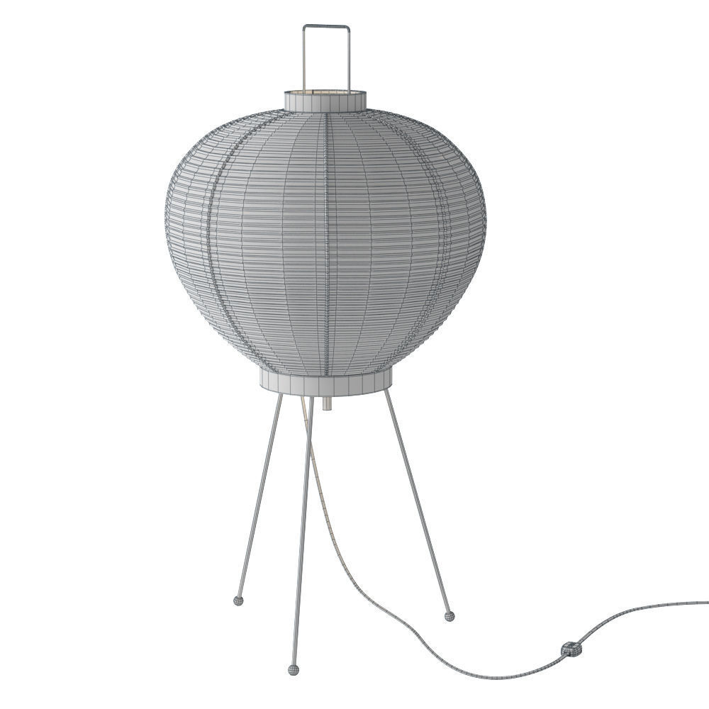 Vitra Akari 3A and 10A table and floor lamp 3D model_6