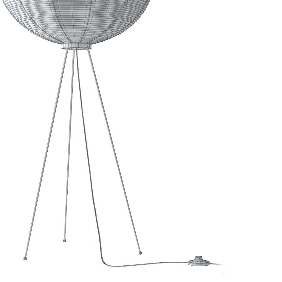 Vitra Akari 3A and 10A table and floor lamp 3D model_5