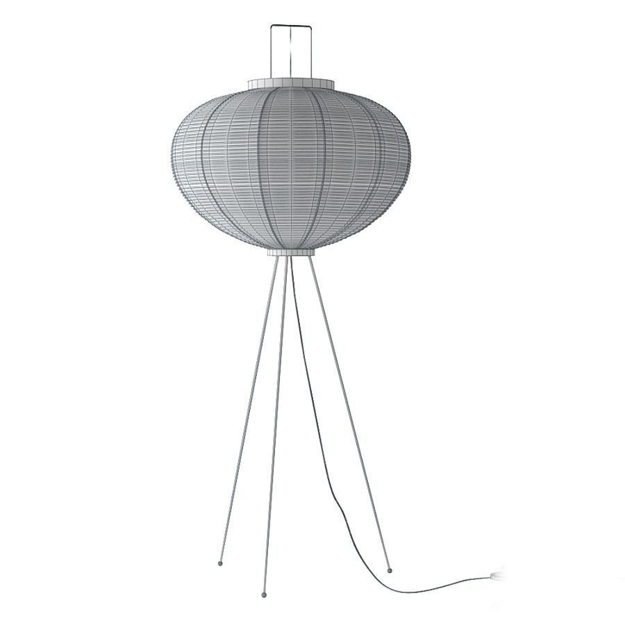 Vitra Akari 3A and 10A table and floor lamp 3D model_4