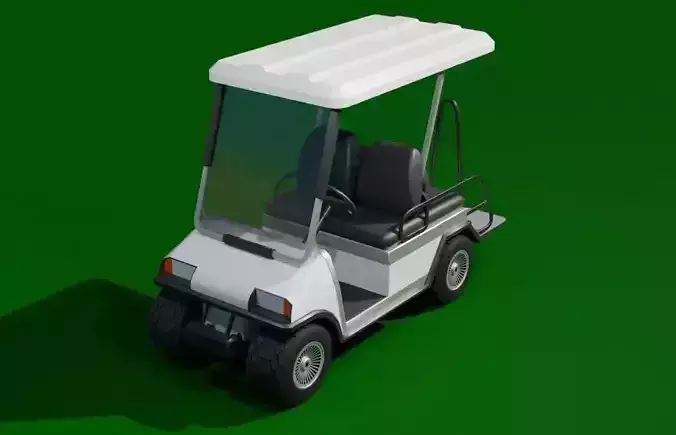Golf Cart - Club Car  - Carrinho de Golfe Low-poly 3D model