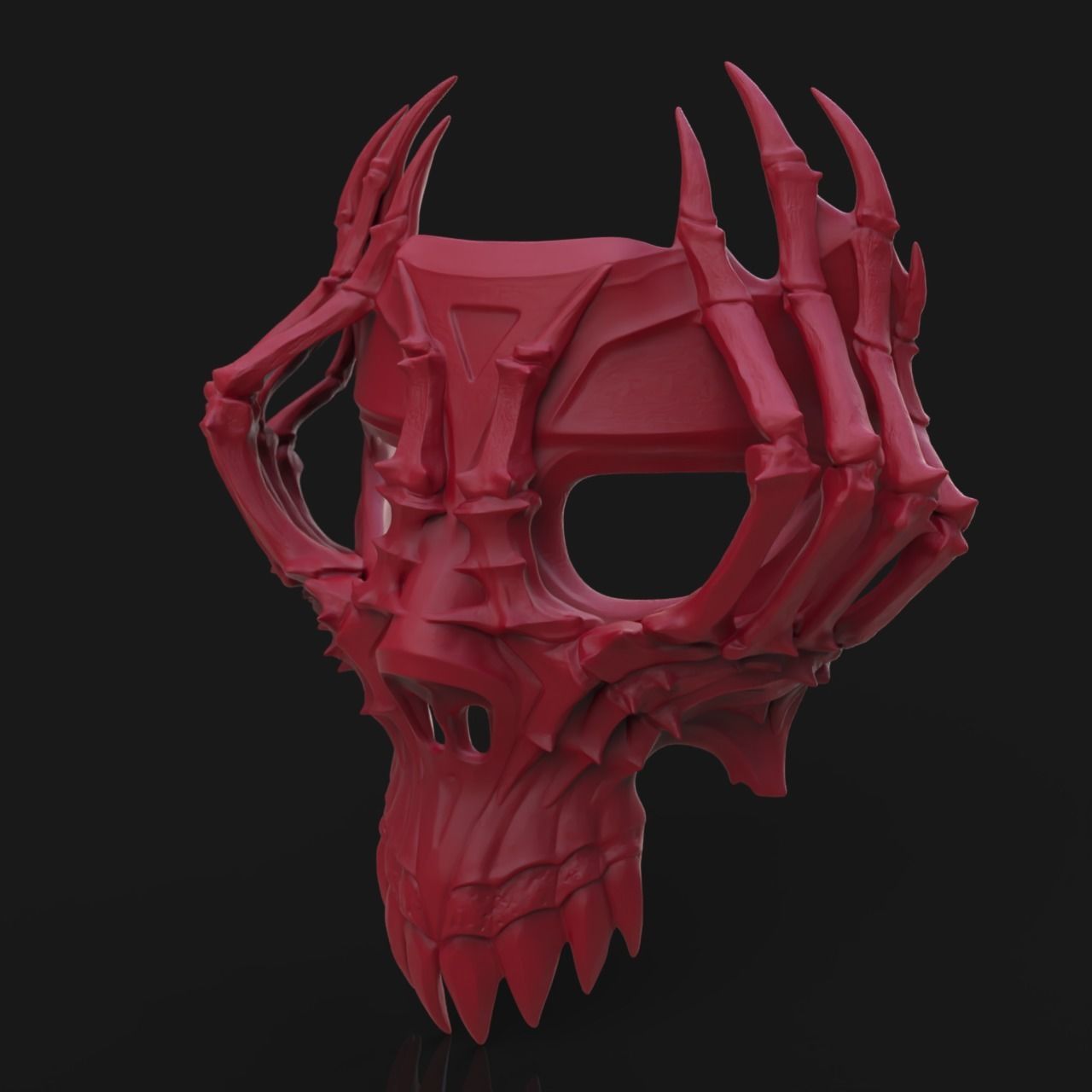 Skull mask 3D print model_4