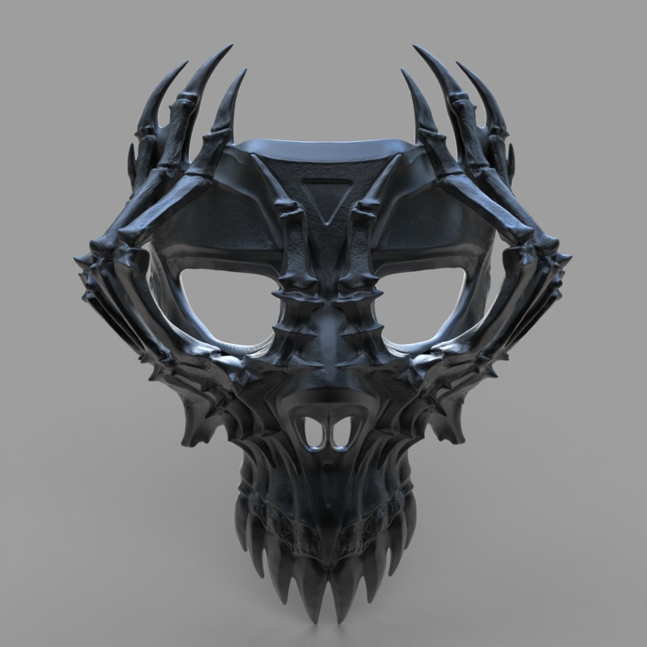 Skull mask 3D print model_3