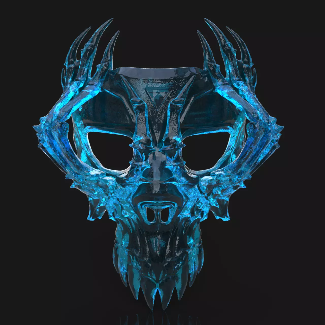 Skull mask 3D print model_0