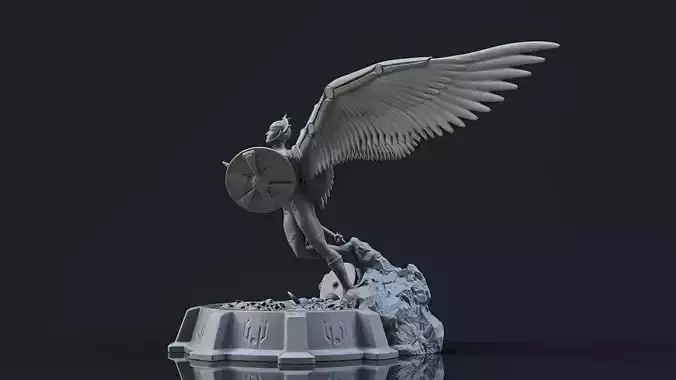 Valkirie statue of angel with wings