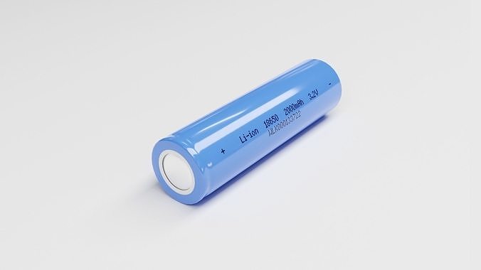 Lithium-ion cell 18650 Low-poly 3D model