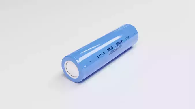 Lithium-ion cell 18650 Low-poly 3D model