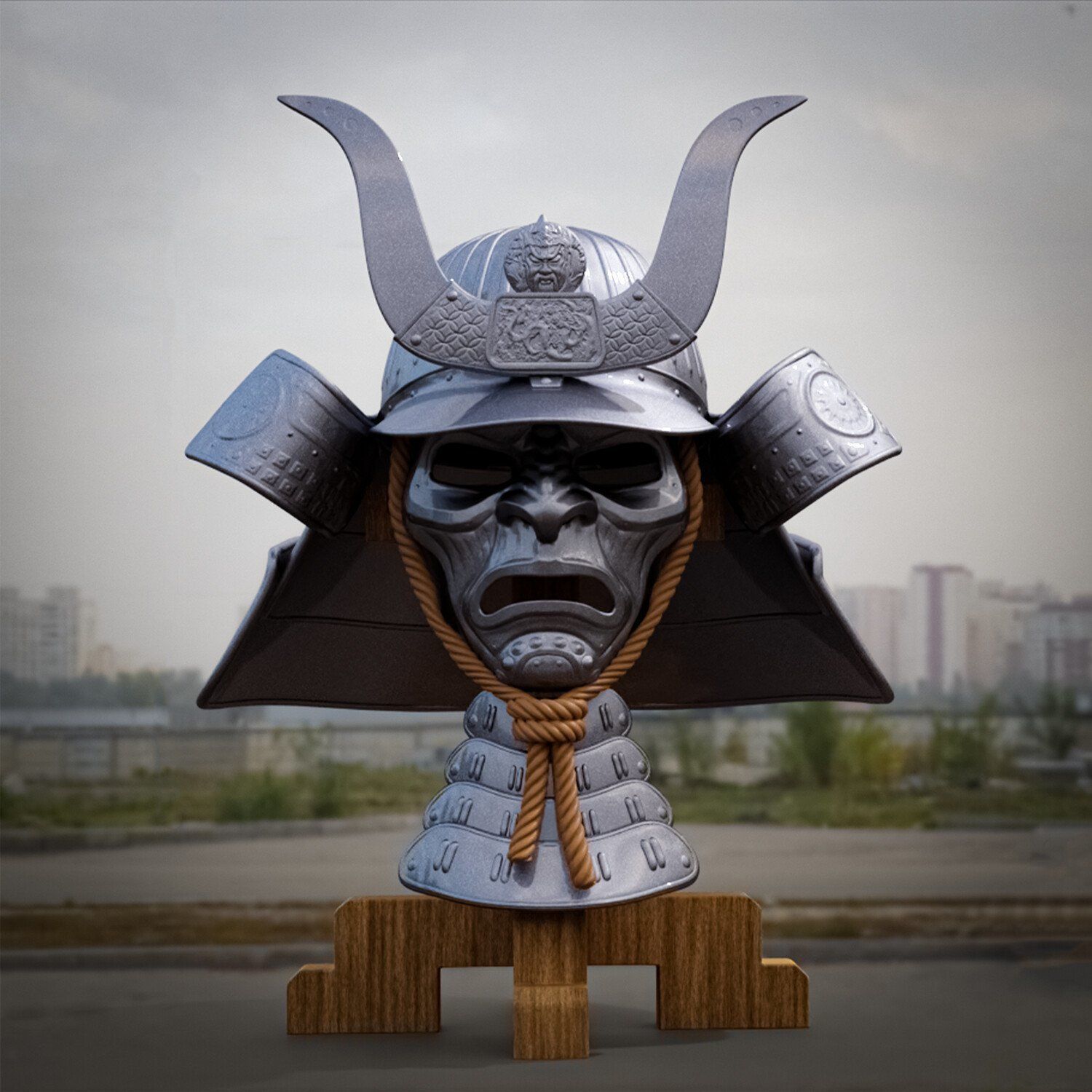 Samurai helmet - Kabuto   3D print model_4
