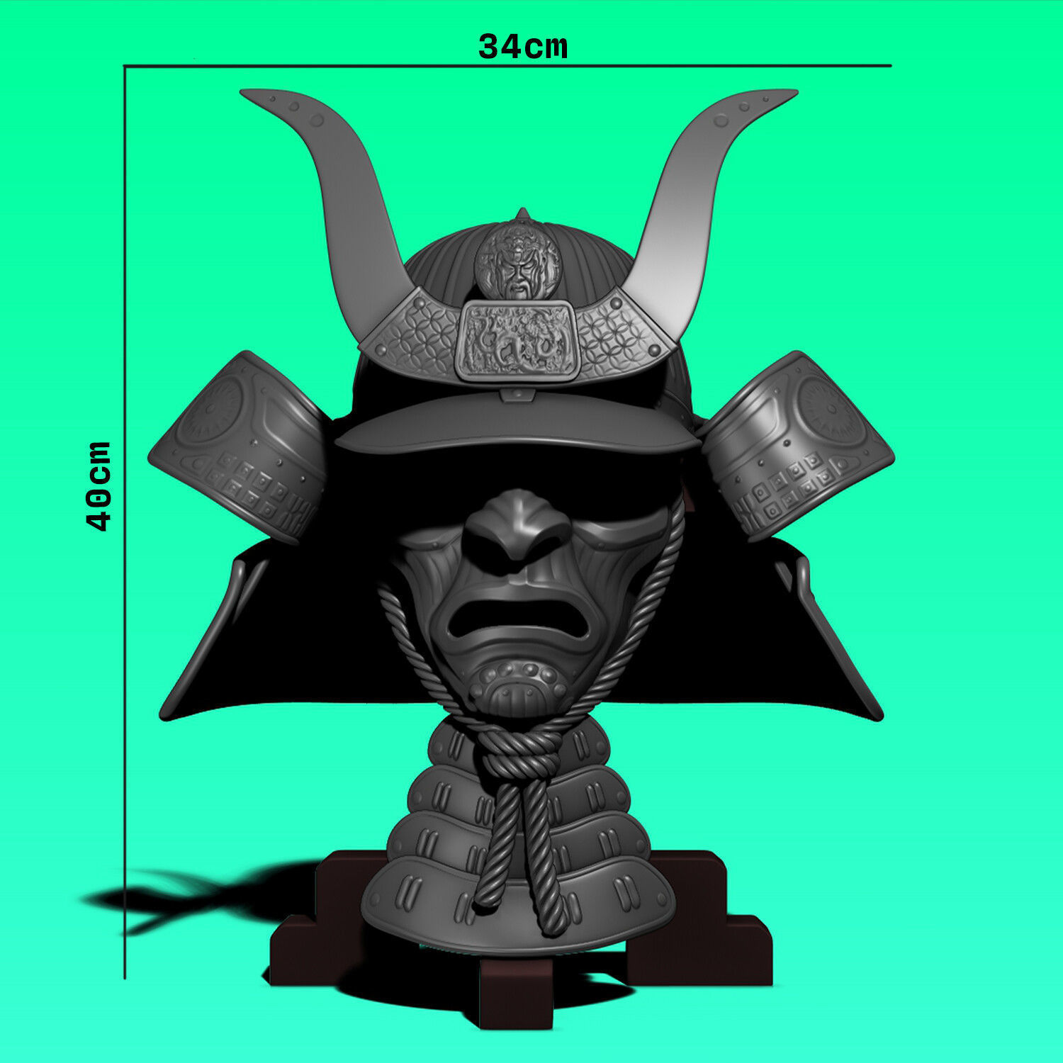 Samurai helmet - Kabuto   3D print model_8