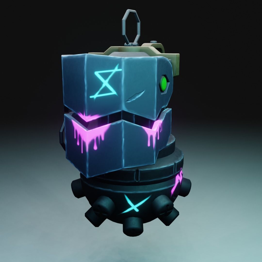 Jinx Grenade Low-poly 3D model_11