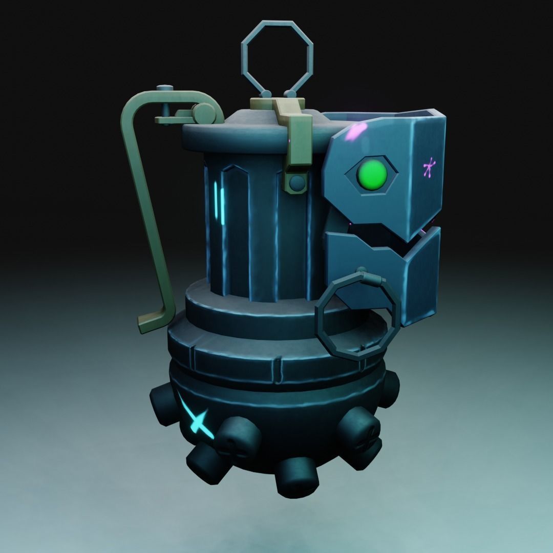 Jinx Grenade Low-poly 3D model_15
