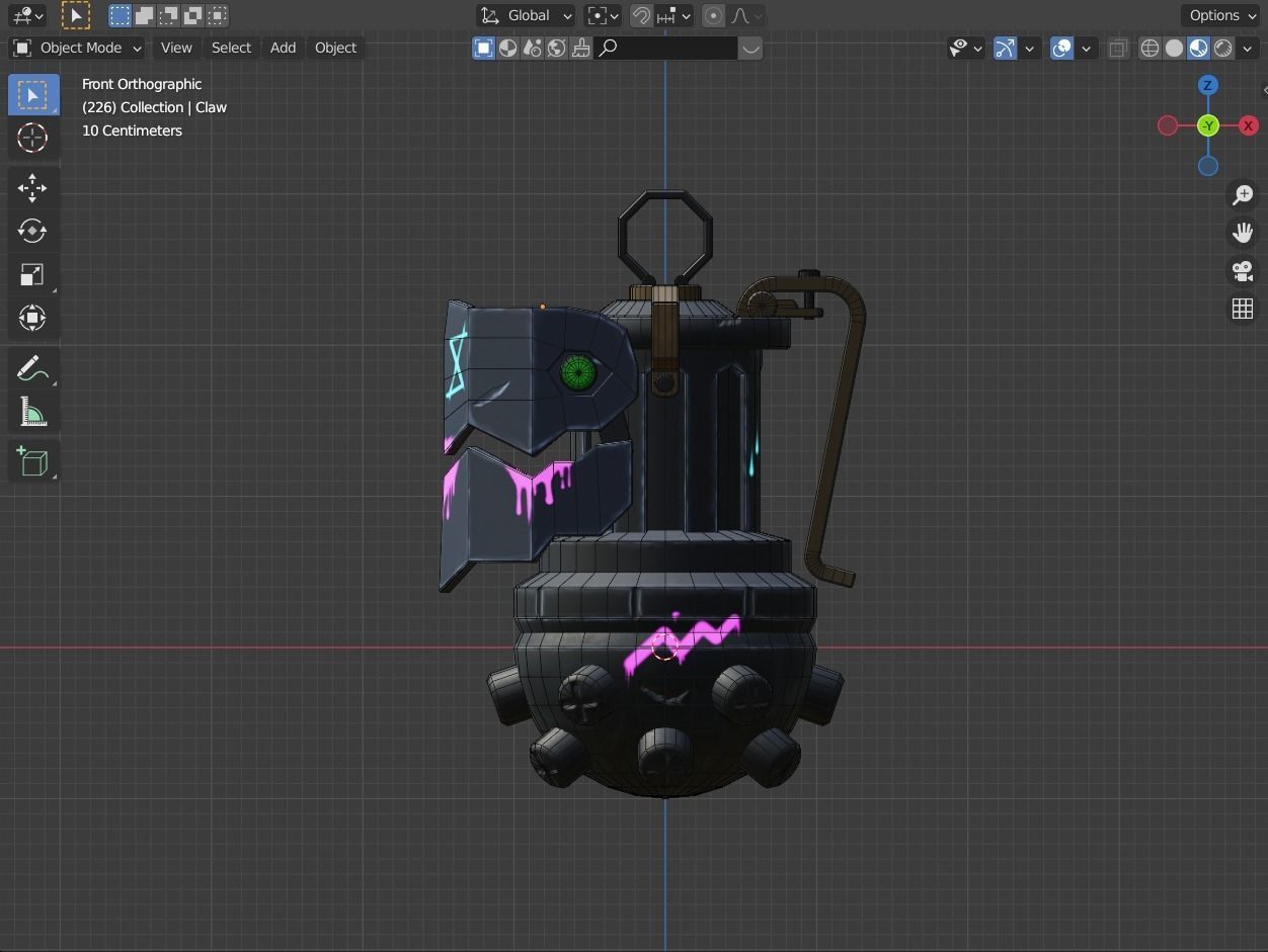 Jinx Grenade Low-poly 3D model_1
