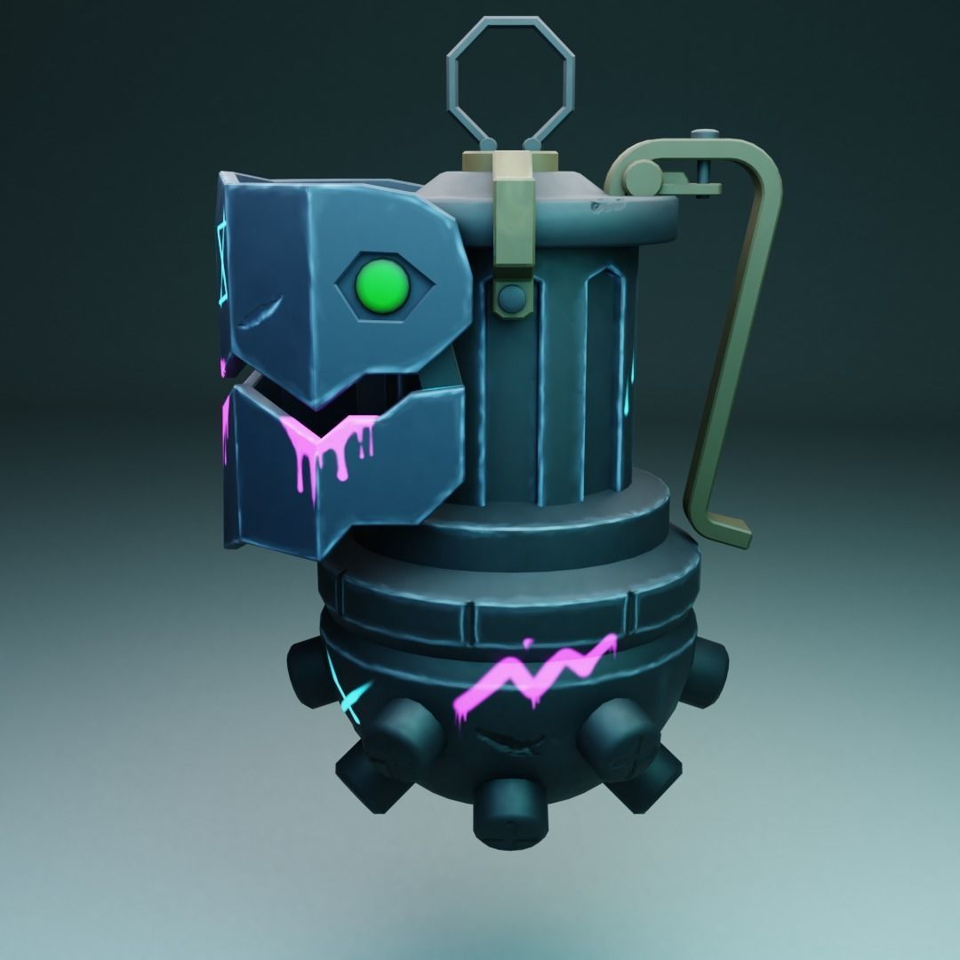 Jinx Grenade Low-poly 3D model_12