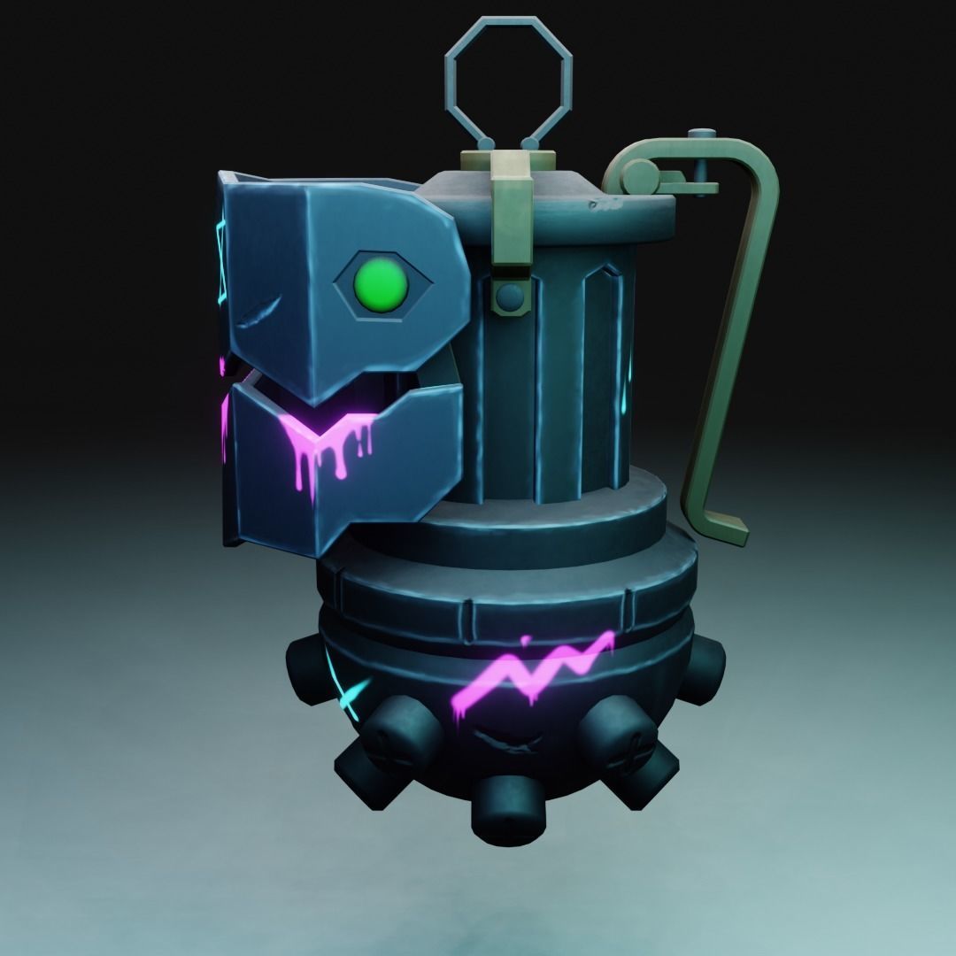 Jinx Grenade Low-poly 3D model_6