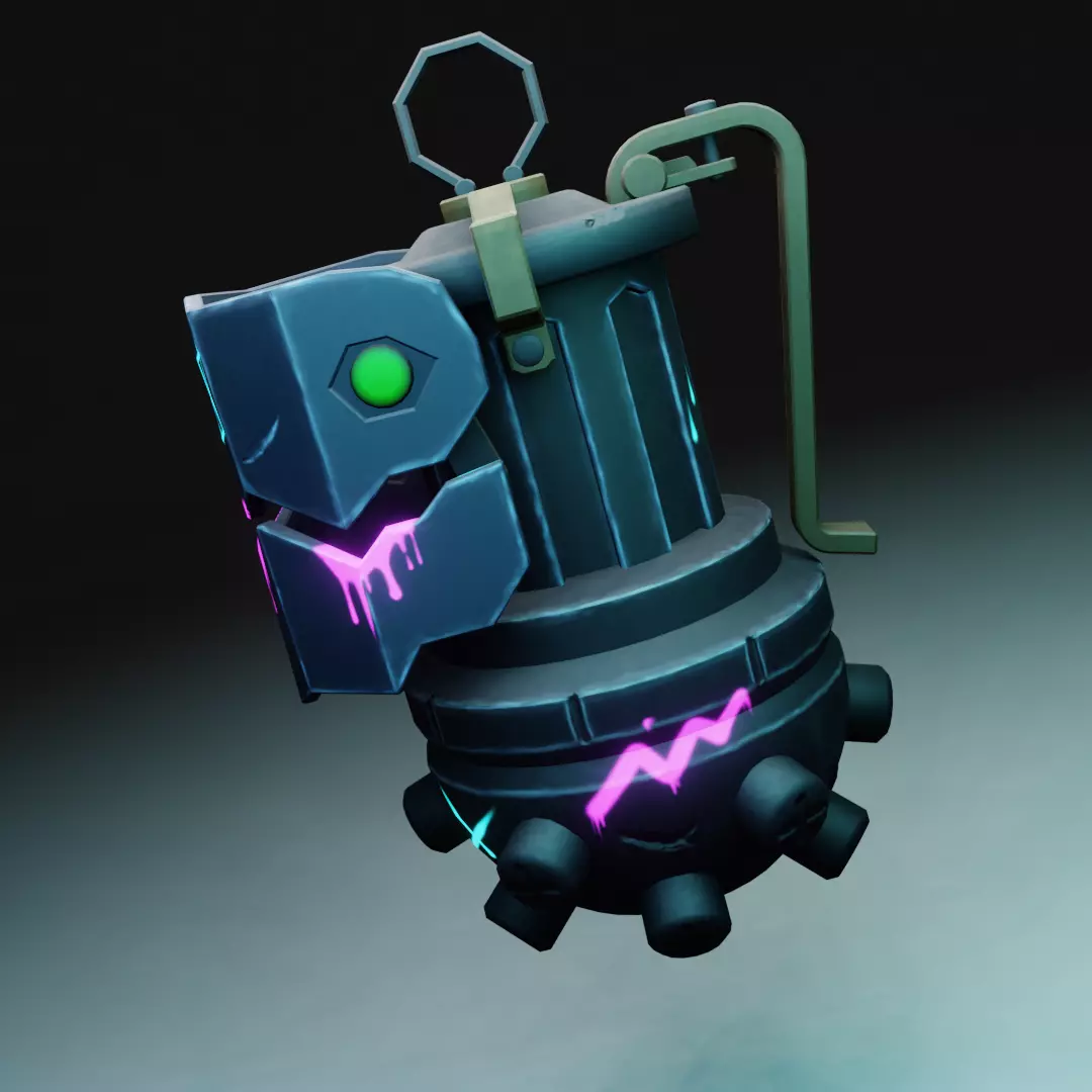 Jinx Grenade Low-poly 3D model_0