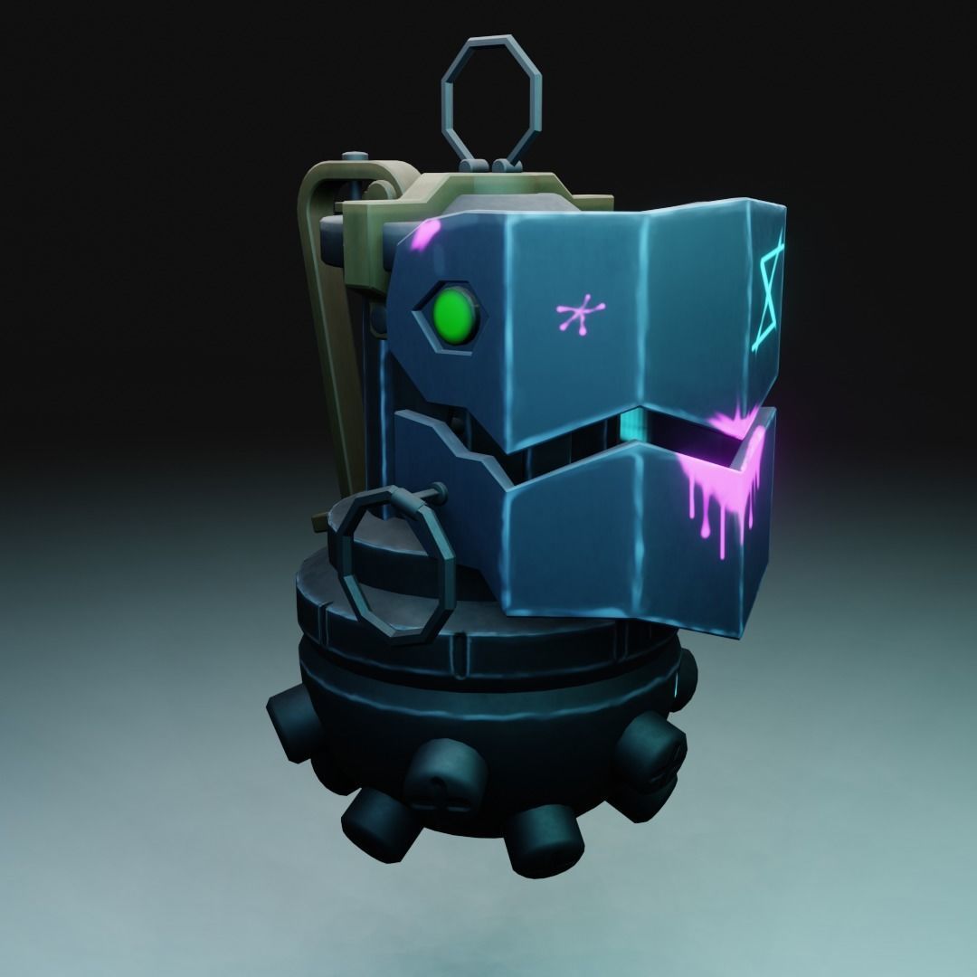 Jinx Grenade Low-poly 3D model_14