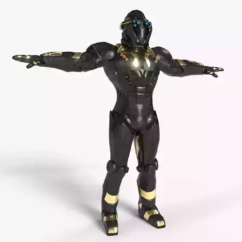 Sci- fi Robot Character Model Low-poly 3D model