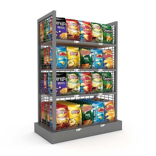 The cips store model Low-poly 3D model