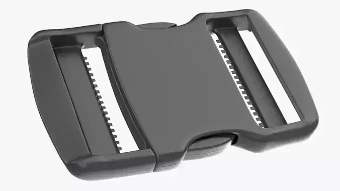 YKK Flat Dual Adjustable Side Release Plastic Buckle 3D model
