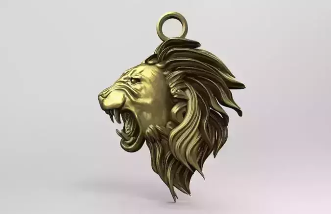 Lion head pendant  3D print model