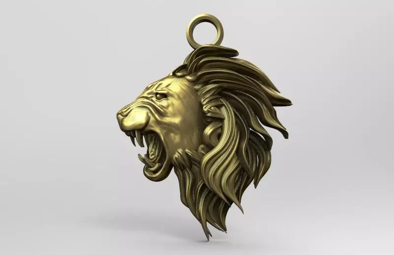 Lion head pendant 3D print model