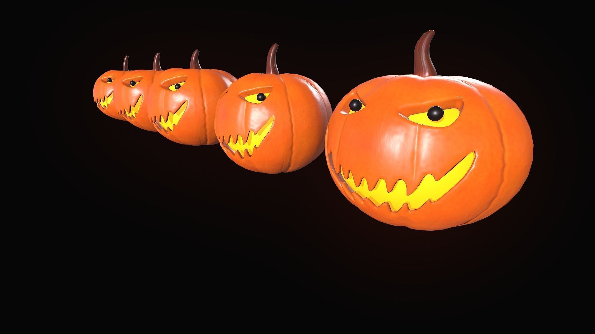Pumpkin Halloween 3D model_1