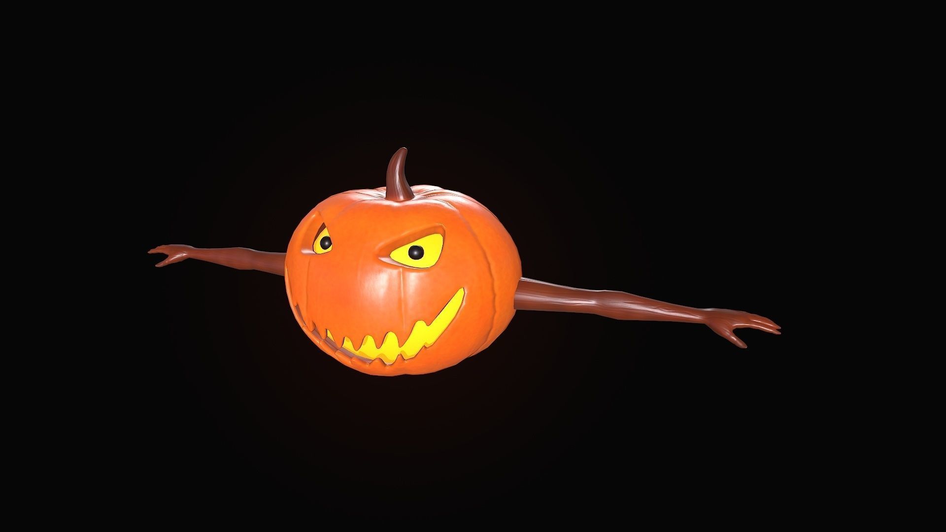 Pumpkin Halloween 3D model_12