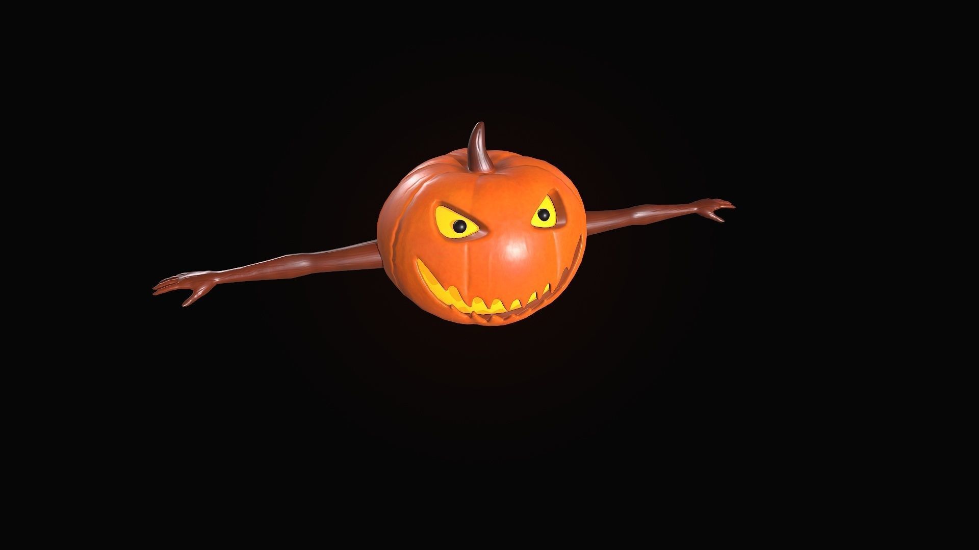 Pumpkin Halloween 3D model_15