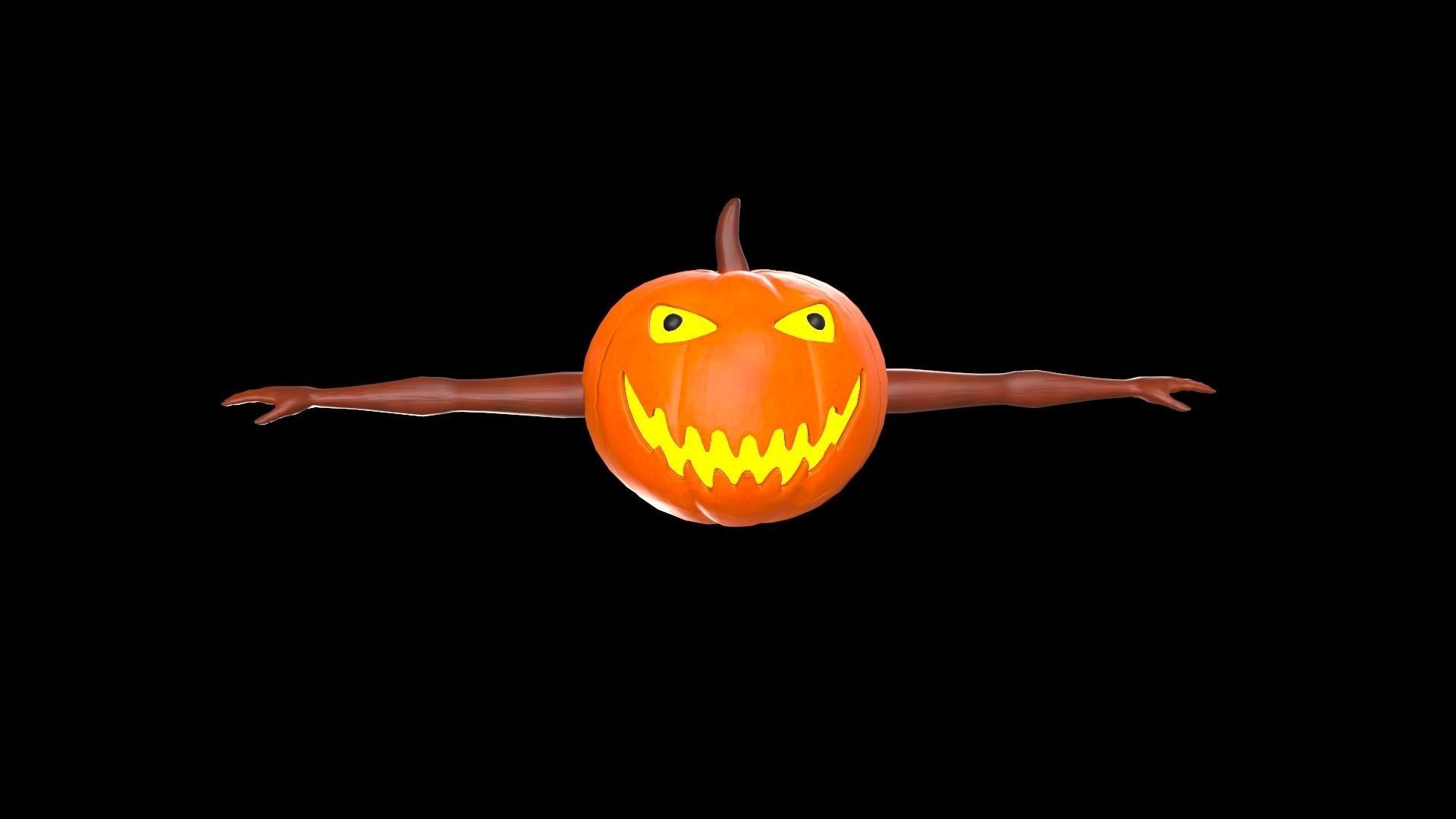Pumpkin Halloween 3D model_11