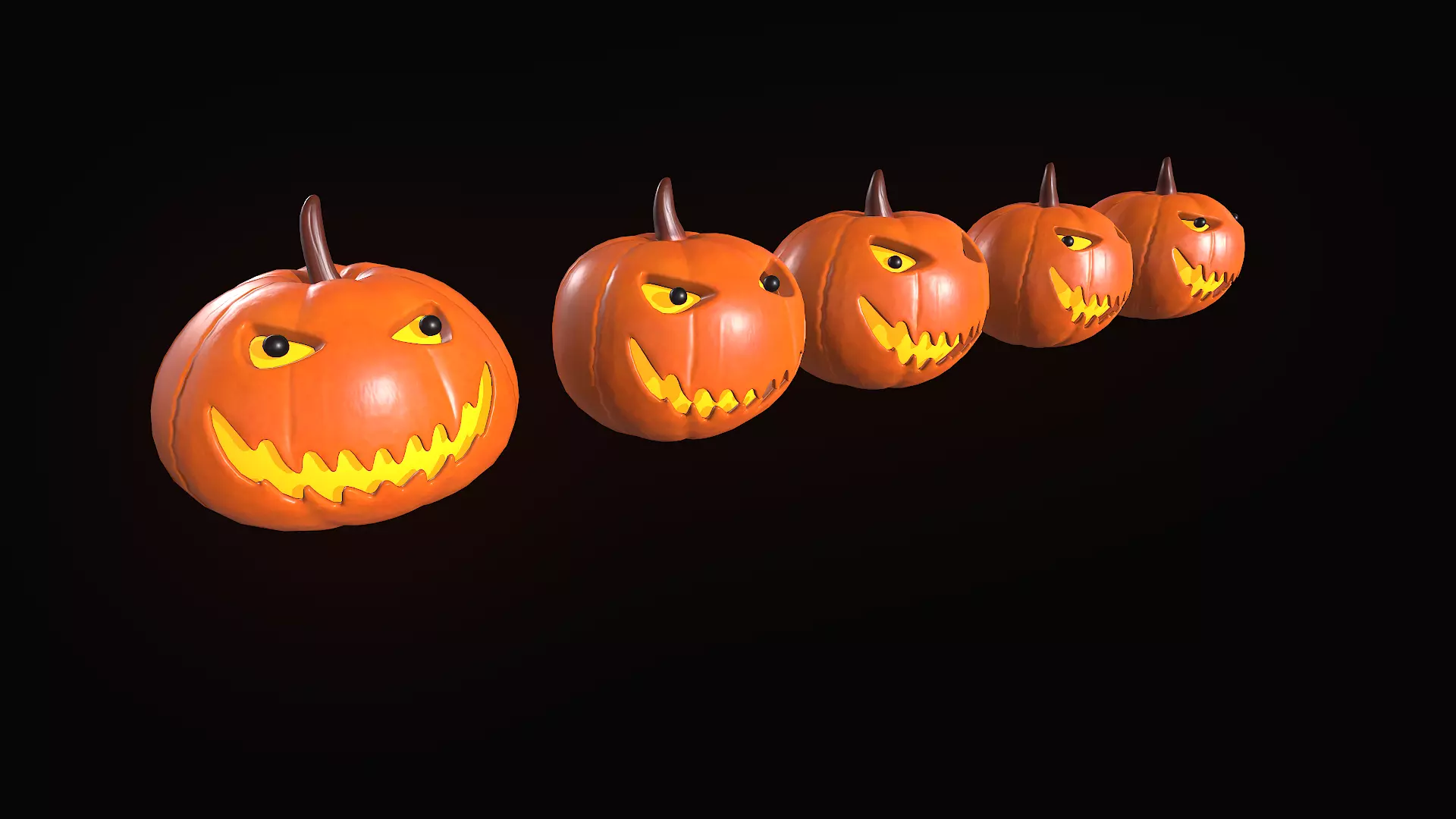 Pumpkin Halloween 3D model_0