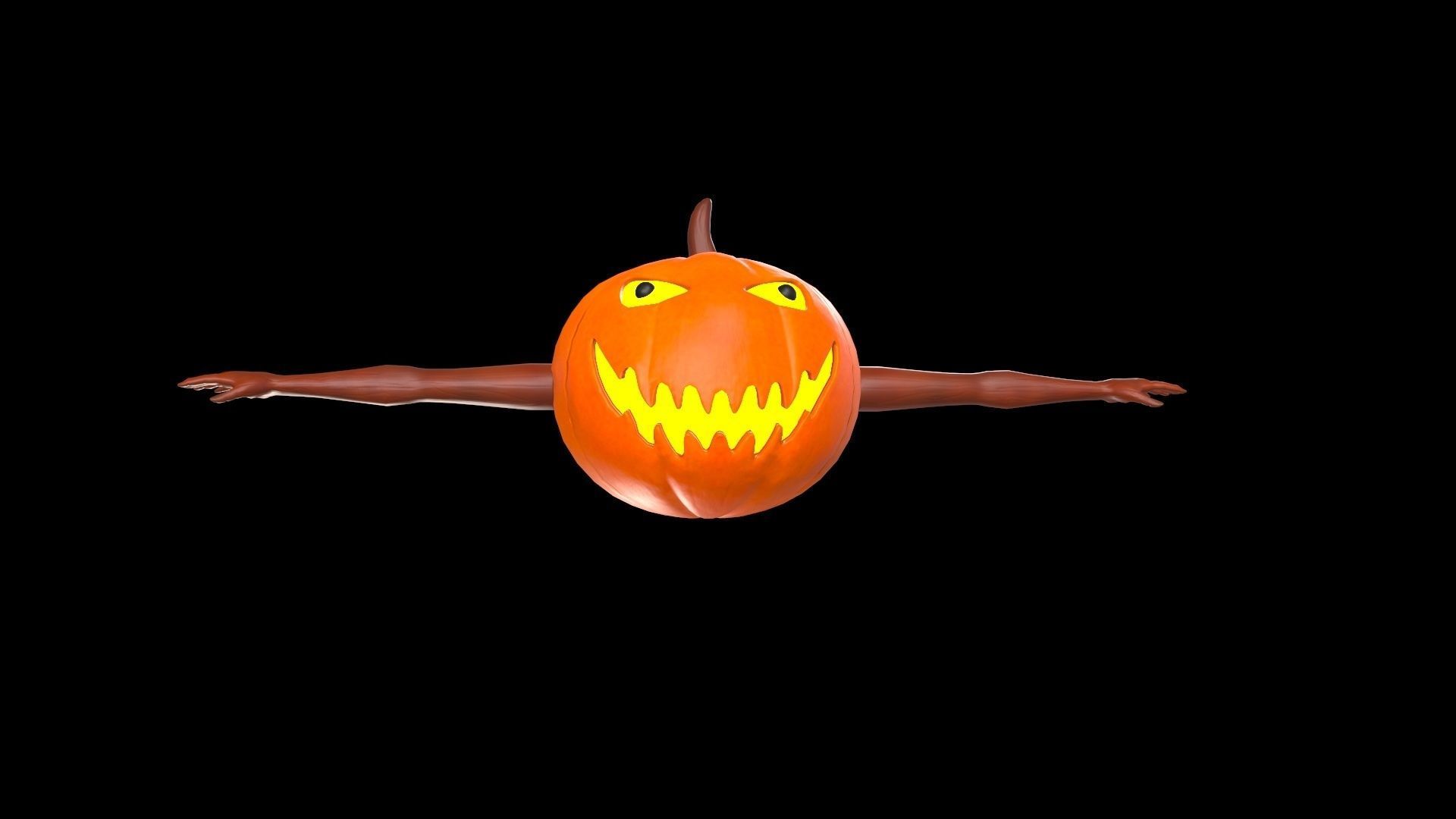 Pumpkin Halloween 3D model_7