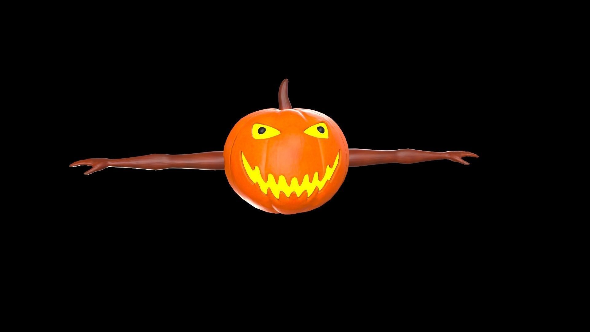 Pumpkin Halloween 3D model_9